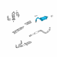 OEM 2003 Chrysler Sebring Exhaust Main Muffler Diagram - MR968605