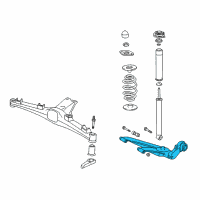 OEM 1996 BMW 318ti Trailing Arm, Left Diagram - 33-32-1-091-151