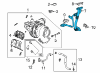 OEM 2022 GMC Yukon XL Oil Pipe Diagram - 55506206