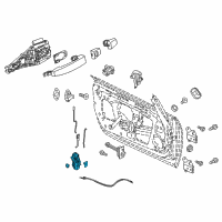 OEM Cadillac Lock Assembly Diagram - 13579522