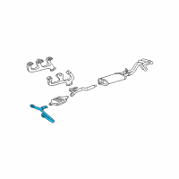 OEM 1988 GMC C3500 Exhaust Manifold Pipe Assembly Diagram - 15607673