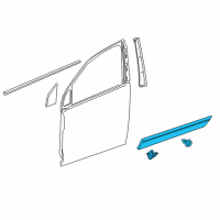 OEM 2015 Chevrolet Captiva Sport Side Molding Diagram - 96848780