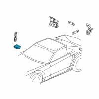 OEM 2004 Cadillac XLR Transmitter Pkg-Remote Control Door Lock & Theft Deterrent Diagram - 25947488