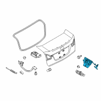 OEM 2011 Ford Fiesta Latch Diagram - BE8Z-5443150-A