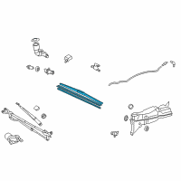 OEM 2020 Lexus LX570 Front Wiper Blade, Left Diagram - 85222-42110