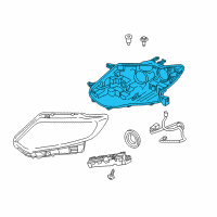 OEM Nissan Rogue Housing Assy-Headlamp, RH Diagram - 26025-6FL5A