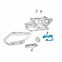 OEM 2015 Nissan Rogue Harness Assy-Headlamp Diagram - 26038-4BA5A