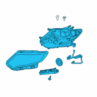 OEM 2017 Nissan Rogue Headlamp Assembly-Driver Side Diagram - 26060-6FL0A
