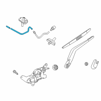 OEM Nissan Versa Note Tube Assembly - Back Window Washer Diagram - 28975-3WC1A