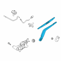 OEM 2019 Nissan Versa Note Rear Window Wiper Arm Assembly Diagram - 28780-3WC0A