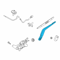 OEM Nissan Versa Note Rear Window Wiper Arm Assembly Diagram - 28781-3WC0A