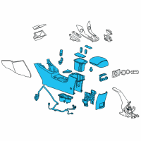 OEM 2016 Chevrolet Cruze Console Assembly Diagram - 95434255