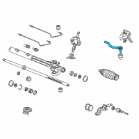 OEM Honda End, Driver Side Tie Rod Diagram - 53560-SDA-A01