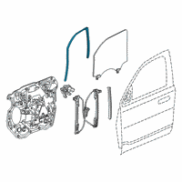 OEM 2019 Ram 1500 Front Door Glass Run Diagram - 68285726AE