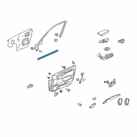 OEM Acura Weatherstrip, Left Front Door (Inner) Diagram - 72375-SEP-A01