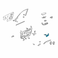 OEM 2006 Acura TL Handle Assembly, Left Front Door Inside (Graphite Black) Diagram - 72160-SEP-A01ZA