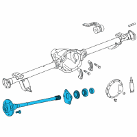 OEM 2002 Jeep Liberty Rear Axle Shaft (Left) Diagram - 5066485AA