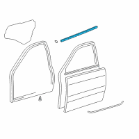 OEM 2001 Toyota Land Cruiser Belt Weatherstrip Diagram - 68220-60061