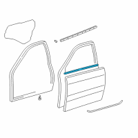 OEM Toyota Land Cruiser Belt Weatherstrip Diagram - 75710-60061