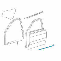 OEM 2003 Lexus LX470 Weatherstrip, Front Door, NO.2 LH Diagram - 67864-60020