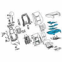 OEM 2015 Cadillac XTS Seat Cushion Pad Diagram - 22967375