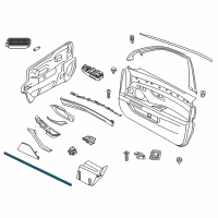 OEM BMW 535d Inner Left Window Channel Cover Diagram - 51-33-7-182-277