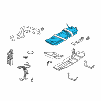 OEM 2000 Chevrolet Blazer Tank Asm-Fuel-Plasctic Diagram - 15721244