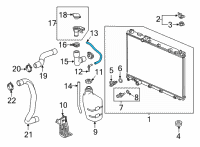 OEM 2020 Honda CR-V HOSE B, RESERVE TANK Diagram - 19104-5TZ-H00