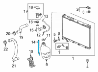 OEM 2022 Honda CR-V Tube, Reserve Tank Diagram - 19103-5Y3-J00