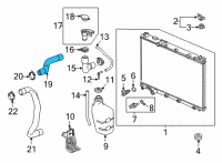 OEM 2021 Honda CR-V HOSE, WATER (UPPER) Diagram - 19501-5RD-A00