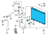 OEM 2022 Honda CR-V W-Radiator Complete Diagram - 19010-5RD-A01