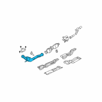 OEM 2009 Dodge Ram 2500 Front Exhaust Pipe Diagram - 68188033AA