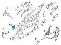 OEM Kia Stinger Hinge Assembly-Front Door LH Diagram - 793102V000