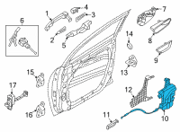 OEM 2022 Hyundai Santa Cruz LATCH ASSY-FRONT DOOR, LH Diagram - 81310-K5000