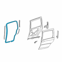 OEM 1997 Pontiac Trans Sport Door Weatherstrip Diagram - 10292527