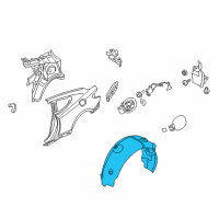 OEM 2016 Hyundai Genesis Coupe Rear Wheel Guard Assembly, Left Diagram - 86821-2M500