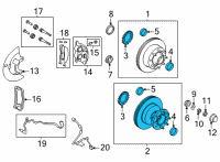 OEM 2013 Ford E-150 Hub & Rotor Diagram - BC2Z-1102-B