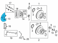 OEM 2012 Ford E-250 Splash Shield Diagram - 8C2Z-2K005-A