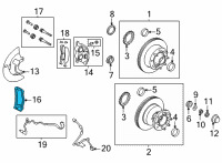 OEM 2017 Ford E-350 Super Duty Caliper Support Diagram - 8C2Z-2B292-C