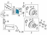 OEM Ford E-250 Caliper Diagram - 8C2Z-2B120-CR