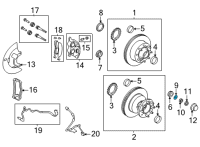 OEM 2011 Ford Ranger Outer Bearing Washer Diagram - E7TZ-1195-A
