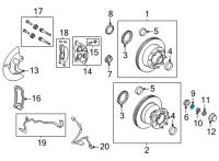 OEM 2001 Ford Explorer Sport Trac Outer Bearing Washer Diagram - E7TZ-1195-A
