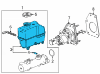 OEM 2022 GMC Sierra 2500 HD Master Cylinder Reservoir Diagram - 84556657