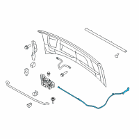 OEM 2011 Ford E-150 Release Cable Diagram - 8C2Z-16916-A