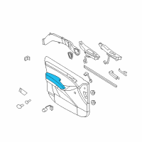 OEM 2010 Hyundai Veracruz Front Door Armrest Assembly Left Diagram - 82350-3J000-6T