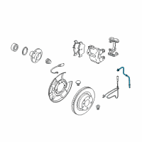 OEM 2006 BMW 330i Rear Abs Wheel Speed Sensor Diagram - 34-52-6-870-077