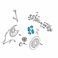 OEM 2020 Hyundai Tucson Rear Disc Brake Pad Kit Diagram - 58302-D3A71