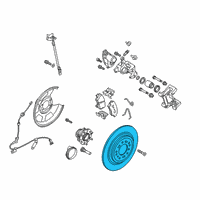 OEM 2019 Hyundai Tucson Disc Assembly-RR Brake Diagram - 58411-D3700