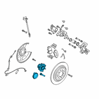 OEM Kia Optima Rear Wheel Hub & Bearing Assembly Diagram - 52730C1100