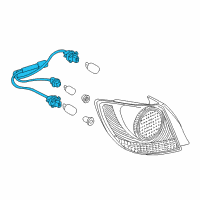 OEM 2002 Lexus IS300 Cord, Rear Combination Diagram - 81555-53040